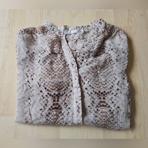 Violet And Claire Sheer Full Button Blouse Size Medium